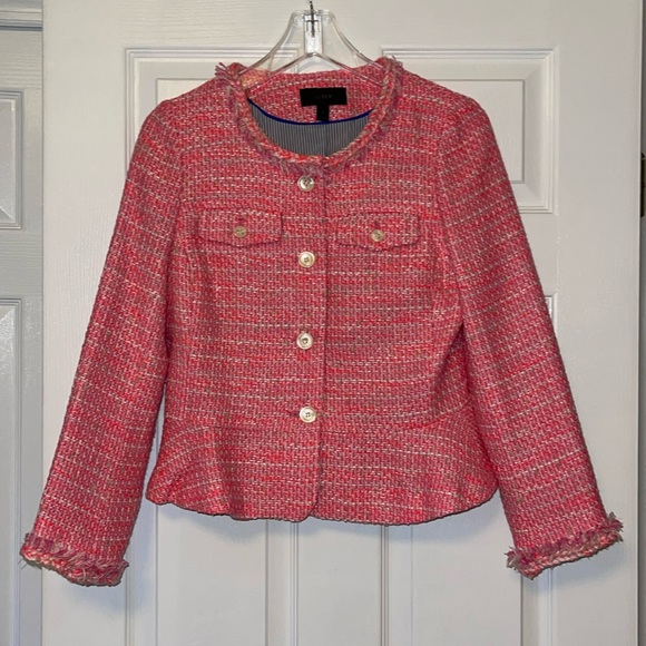 J. Crew Jackets & Blazers - J. Crew | Pink Tweed Blazer | Size 2